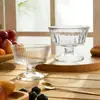 Copo de Sorvete e Iogurte Harmony House Copo Curto para Pudim Milkshake Copo de Sobremesa de Sorvete de Alto Valor Copo de Vidro Embossado para Lanches
