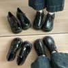 Zapatos Planos de Suela Gruesa para Mujer 2025 Primavera y Otoño Nuevos Redondos con Cordones Pequeños de Piel Estilo Británico Mocasines de Estudiante