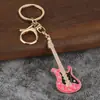 Accesorios para Guitarra Eléctrica Mini Simulación Transfronteriza Colgante de Instrumento Musical Colgante para Bolsa de Regalo de Evento Llavero de Guitarra de Metal con Goteo de Aceite