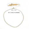 Acero Inoxidable Vacío Chapado en Oro 18K Cadena Retorcida Forma de Ola de Agua con Cierre de Langosta Cadena de Cuchilla Collar Semi-Terminado