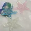 Nueva Tarjeta de Papel de Concha Imitación de Resina Epoxi Estrella de Mar 81mm DIY Hecho a Mano Estilo Vacaciones Marinas Accesorio para el Cabello Fondo Plano