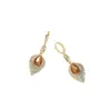 Arete de Ojo de Gato Gota de Agua Moda Estilo Lujo Ligero Aretes Colgantes de Hoja con Pedrería Dulce Temperamento Colección Primavera Accesorios para Aretes Venta al por Mayor