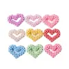 Serie de Colores Macarrón Dopamina de Principios de Primavera Accesorios para el Cabello, Pendientes, Llavero y Colgantes con Corazones de Abalorios Estilo Fresco