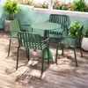 Juego de mesa y sillas para exteriores, mesa cuadrada pequeña de hierro forjado para ocio, juego de tres piezas de mesa y sillas para balcón de jardín, patio, tienda de té con leche, cafetería