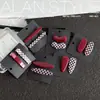Novo presilha de cabelo retro de alta qualidade de Alan, com blocos de cores xadrez vermelho e branco, para mulheres, presilha bico de pato, presilha para franja lateral, acessório de cabelo