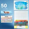 Caixa de pigmento em aquarela sólida transfronteiriça portátil terno em pó pintura para bolo em pó pintado à mão pintado à mão para bolo em aquarela pintura em aquarela atacado