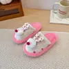 Pantuflas de algodón para niños, nuevo estilo de invierno 2026, pantuflas cálidas de felpa para interiores para niñas, pantuflas cerradas de suela suave para uso en casa