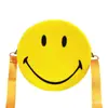 Bolso de hombro de silicona con cara sonriente simple y lindo estilo coreano ins para mujer, bolso cruzado de gran capacidad, bolsa para estudiante y adulto