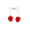 Pequeño fresco simulación fruta perla lazo cereza diy tejido con cuentas pasador accesorios para el cabello pendientes material venta al por mayor