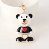 Chaveiro criativo de urso de amor para chave de carro chaveiro de animal pingente de bolsa chaveiro presente para namorada