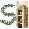 Rattan de Eucalipto Artificial de Primavera Transfronterizo Flor de Margarita Pequeña Decoración de Tubería de Aire Acondicionado para Sala de Estar Hogar Ratán Artificial