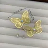 Pendientes de Perla Dorada Mariposa Ultra Brillantes, Lujosos, de Alta Gama, Estilo Europeo, Artículo de Moda Popular en Celebridades de Internet, Versátiles para Ventas Transfronterizas