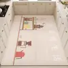 Tapete de Piso de PVC com Tema de Gato de Desenho Animado para Uso Doméstico, Pode Ser Cortado, Antiderrapante, Fácil de Limpar e Manter, Tapete de Piso para Cozinha
