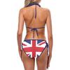 Maiô Mais Vendido da Amazon Maiô Sexy Feminino Estampa Bandeira Britânica Conjunto de Biquíni Biquíni Dividido