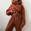 2025 Nova Coleção Primavera Amazon Conjunto de Moletom Feminino Transfronteiriço Cor Sólida Casual Moda Conjunto de Duas Peças Estiloso Casual