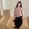 Sudadera con capucha básica de color liso para uso diario escolar, infantil, compuesta, forro polar de 180 g, corte holgado