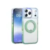 Funda de teléfono con soporte magnético degradado adecuada para iPhone 18 Pro Max, cubierta protectora acrílica transparente para Apple 17