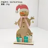 Artesanato em Madeira Decoração de Natal Pingente de Peça de Madeira Enfeites de Mesa Boneco de Neve Árvore de Natal Alce Alce Enfeites para Casa