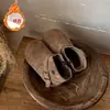 Botas de inverno para meninas, estilo novo, fashion e retrô, com solas macias, quentes, leves e antiderrapantes, adequadas para condições de neve