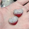 Bola de diamante incrustada con cuentas de cristal de pedrería, cuentas con agujero, cuentas espaciadoras, hechas a mano, material para colgante de pulsera de mano, accesorios de joyería DIY al por mayor