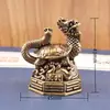 Ornamento dos Quatro Grandes Deuses Bestas de Latão Qinglong Tigre Branco Pássaro Vermelho Xuanwu Estátua de Bronze Pet de Chá Decorações de Mesa Sala de Estar Escritório