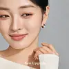 Pendientes de plata de ley 925 con pasador, estilo retro en forma de C, medio círculo, para mujer, diseño único, elegantes pendientes de botón, pendientes versátiles de estilo minimalista para mujer