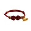 Pulsera trenzada del Año del Caballo Estilo chino Nudo de silla trenzado a mano Año del Zodiaco Pulsera de cuerda roja Regalo 2026