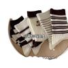 Meias de Urso Listradas Marrons para Mulheres, Meias de Cano Médio para Outono e Inverno, Modernas e Fofas, Meias Slouch Versáteis, Estilo Menininha