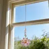 Ab Crystal Sun Fiesta Atrapasoles Fabricante de Arcoíris Adorno Colgante Decoración de Flor de Navidad Regalo Atrapador de Cristal Carrillón de Viento