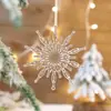 Adornos navideños Adornos para árbol de Navidad Copo de nieve transparente Cristal acrílico Colgante creativo Copo de nieve navideño