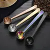 Acero Inoxidable 430 Cuchara de Café Cuchara Medidora con Pinza Pinza Selladora Multifuncional para Alimentos Cuchara para Leche en Polvo Pinza Selladora para Bolsas de Alimentos