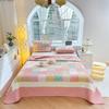 Zhongqi Colcha Coreana Patchwork Algodón Puro para Todas las Estaciones Edredón Acolchado Sábanas de Cama Engrosadas Venta al por Mayor Juego de Tres Piezas Individual y Doble