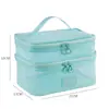 Nueva bolsa de maquillaje transpirable de malla, bolsa de almacenamiento para cosméticos, bolsa de tocador transparente portátil de gran capacidad para viajes, personalizable con logo