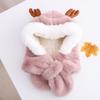 Gorros Infantiles para Niños y Niñas, Gorros de Invierno con Protección para los Oídos para Bebés y Niños Pequeños, Bufanda de Reno de Dibujos Animados con Calentador de Cuello Integrado