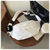 Nova Veludo Cotelê Moderna Simples Estilo Esportivo Casual Simples Moda Cor Sólida Pingente Grande Capacidade Bolsa de Ombro Bolsa de Peito