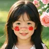 Pegatinas Faciales de Manzana Roja y Estrella para Niños y Adultos, Tatuajes Faciales Lindos y Duraderos, Dulces y Juguetonas