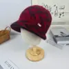 Gorro de Lana de Invierno para Mujer, Madre, Gorro de Punto Cálido y Engrosado para Personas Mayores, de Mediana Edad y Mayores, Forro de Lana de Pelo de Conejo, Moderno y Casual