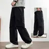 Calças Finas de Seda de Gelo Calças de Trabalho Masculinas Verão 2026 Nova Moda Soltas Retas Calças Casuais para Exterior para Homens