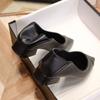 Sapatos de Trabalho Profissionais de Couro Macio de Bico Fino Pretos para Trabalho Primavera e Outono 2025 Sola Macia Confortáveis e que Não Cansam Sapatilhas para Mulheres