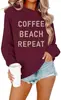 Sudadera con gráfico repetido Sulayesh Coffee Beach para mujer Le