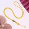 Cordão de Telefone de Corda Feito à Mão Pingente em Nó Plano Cordão de Pescoço para Telefone Alça Anti-Perda para Porta-Cartões e Pen Drive