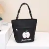 Estilo Coreano Comercio Exterior Lona Multicapa Bolso Portátil para Lonchera Moda Impreso Nylon Bolso de Mano para Viajes al Trabajo Madre Embarazada Bolsillo para Teléfono