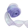 Cinta de tul colorida con ilusión de sombra floral para empaque de repostería de pasteles de flores, borde decorativo para ramos, decoración de floristería al por mayor