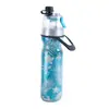 Taza de spray de agua multifuncional botella de agua para deportes al aire libre regalo de verano taza de plástico taza portátil para estudiantes taza de agua con popote