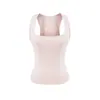 Estilo Puro Desejo Garota Apimentada Gola Quadrada Sem Mangas Camada Interna Colete Curto Verão Novo Estilo Básico Cor Sólida Slim Fit Top Esportivo