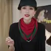 Novo cachecol de tricô TikTok mesmo original pequena bola dourada fecho magnético cachecol triângulo proteção para o pescoço outono e inverno cachecol quente roupa íntima