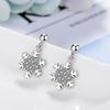 Brincos Moda Flocos de Neve Brincos de Diamante Feminino Estilo Japonês e Coreano Doce Flor Orelha Joias Venda por atacado Brincos Estilo Coreano Estilo Coreano/