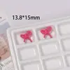 Tarjeta de Pajarita Acrílica Hueca de Colores 15mm Cuentas Sueltas DIY Cadena para Teléfono Móvil Cadena para Bolso Accesorios para Ensartar Cuentas