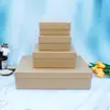 Caja de Regalo Rectangular para el Día de San Valentín Caja de Papel de Piel de Vaca para Decoración del Hogar y Almacenamiento Caja de Regalo con Tapa Cielo y Tierra Negra