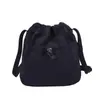 Bolso de Hombro Pequeño Estilo Bosque Casual, Bolso Ligero de Nailon para Teléfono Móvil, Bolso Cruzado de Hombro con Cordón Plisado Perezoso, Bolso Cubo para Mujer